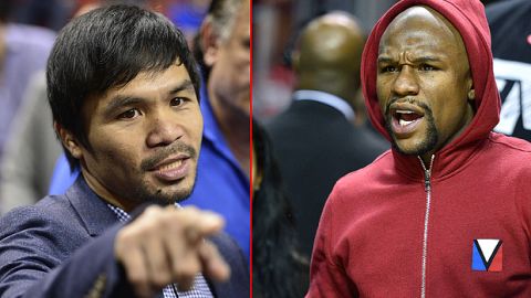 Floyd Mayweather y Manny Pacquiao, concentrados en lo suyo. Foto: Archivo