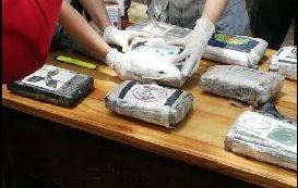 Los técnicos del laboratorio antidrogas se hicieron presentes.