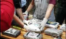 Los técnicos del laboratorio antidrogas se hicieron presentes.