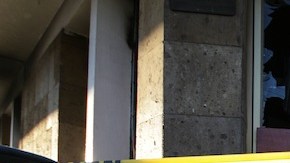 Sucursal de Banamex quemada en Jalisco.