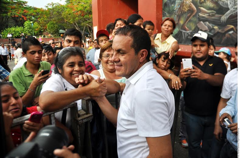 Cuauhtémoc Blanco espera convencer al público de que vote por él para la alcaldía de Cuernavaca.