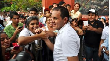 Cuauhtémoc Blanco espera convencer al público de que vote por él para la alcaldía de Cuernavaca.