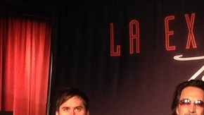 De izq. a der., Pablo Hurtado, Marco Antonio Solís y Mario Domm anuncian nueva gira y comparten experiencias profesionales en Los Ángeles.