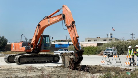 Se han registrado altos niveles de gas metano en la zona de construcción.