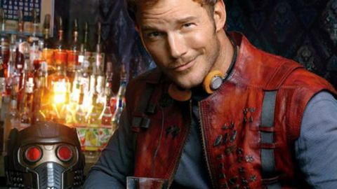 Chris Pratt como Peter Quill en Guardianas de la galaxia.