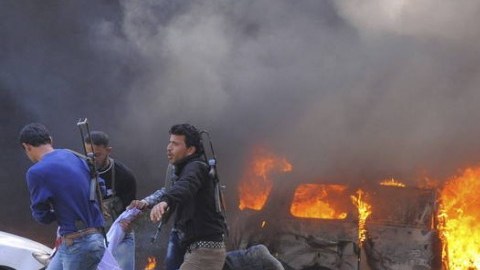 Bombardeos en Damasco, Siria