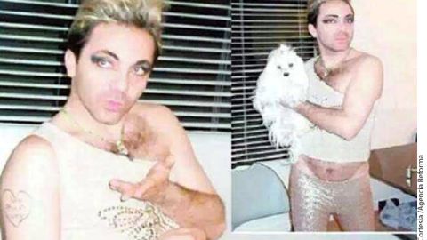 Cristian Castro volvió a sorprender con sus fotos vestido de mujer.