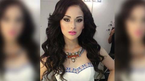 Alma obtuvo un premio por su elegancia en Nuestra Belleza Cajeme 2014.
