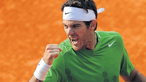 Juan Martín del Potro celebra uno de sus muchos triunfos.