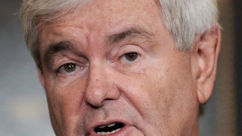 El expresidente republicano de la Cámara de Representantes de EEUU Newt Gingrich en el club Union League de Nueva York.