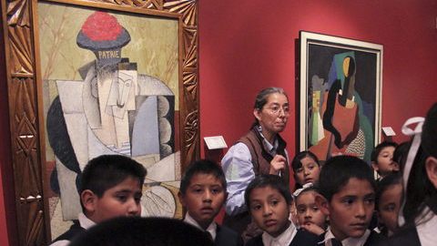 La casa museo recibió la visita de estudiantes.