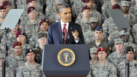El mandatario de Estados Unidos habla en Fort Bragg sobre el esfuerzo militar en territorio iraquí.