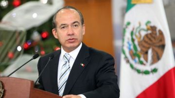 Felipe Calderón, presidente de México, en uno de sus discursos.