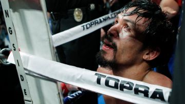 Las huellas en el maltratado rostro de Manny  Pacquiao es una prueba evidente de la paliza que recibió a manos de Juan Manuel Márquez.