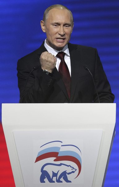 El candidato Vladimir Putin.
