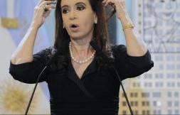 La presidenta, Cristina Fernández de Kirchner, habla durante la presentación de un plan de convenios de desendeudamiento para las provincias argentinas.