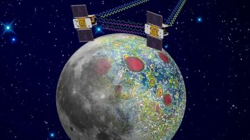 Los dos artefactos de exploración espacial de la misión GRAIL que  se han colocado ayer, día de Año Nuevo, en una órbita de la Luna desde la cual explorarán el interior del satélite de la Tierra.