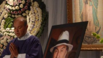 Instantánea de la misa en memoria de Pedro Armendáriz en Televisa la semana pasada.