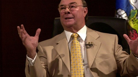 El presidente de Haití Michel Martelly durante su participación en la clausura del Foro de Biarritz en Santo Domingo (República Dominicana).