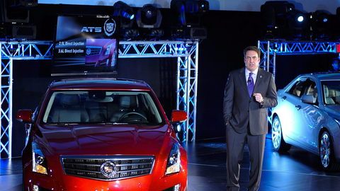 Presidente de GM, Mark Reuss, presenta, el nuevo Cadillac ATS..