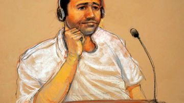 Abd al-Rahim al-Nashiri es visto durante la comisión militar que lo ha estado juzgando en la base estadounidense de Guantánamo.