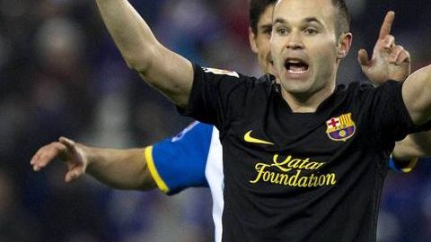 El centrocampista del FC Barcelona Andrés Iniesta.