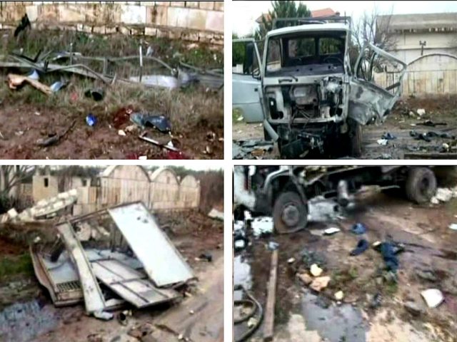 Hubo una explosión al paso de un autobús de las fuerzas de seguridad sirias que transportaba a presos en la provincia  de Idleb, ayer.