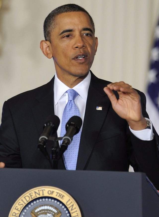 El presidente de los Estados Unidos, Barack Obama, cuando se encontraba con la prensa en la Casa Blanca, en Washington.