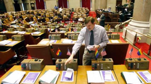 La Legislatura en Albany.