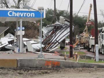 Algunos de los daños dejados en el área de Houston por las tormentas que  azotaron la región este 25 de enero.