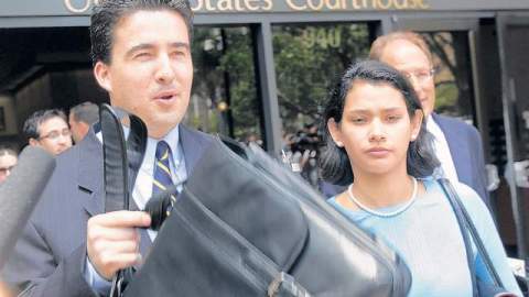Ralph Inzunza al ser hallado culpable en 2005.