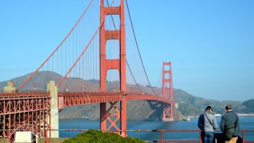 El Golden Gate célebre puente que conecta a la ciudad de San Francisco con el norte de la bahía.