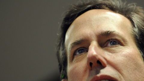 El candidato presidencial del partido republicano Rick Santorum.
