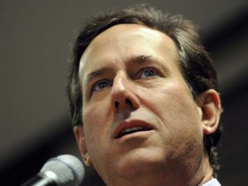El candidato presidencial del partido republicano Rick Santorum.