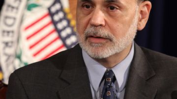 El presidente de la Reserva Federal, Ben Bernanke, en una conferencia de prensa en Washington, D. C.