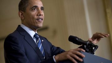 El presidente de EEUU, Barack Obama, cuando ofrecía unas declaraciones sobre la polémica ley de educación, en la Casa Blanca, en Washinton.