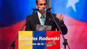 El nuevo líder de la oposición venezolana, Henrique Capriles.