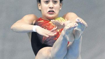Carolina Mendoza en una de sus ejecuciones que le valieron su pasaporte a la Olimpiada 2012.