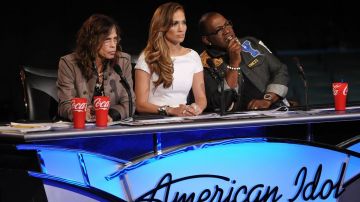 Los jueces de "American Idol", Steven Tyler, Jennifer López y Randy Jackson.