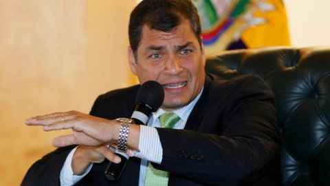 El presidente ecuatoriano Rafael Correa