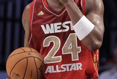 Bryant al momento de fracturarse la nariz