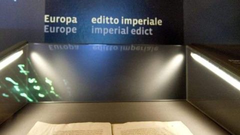 Edicto de Worms contra Lutero, en exposición.