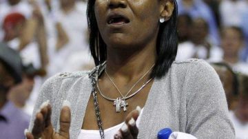 Gloria James, madre de la estrella de los Heat de Miami LeBron James.