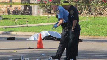 Una escena de crimen en Houston, durante un fin de semana especialmente violento.