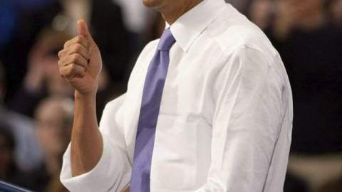 El presidente Barack Obama, cuando ofrecía una cena en honor de las Fuerzas Armadas.