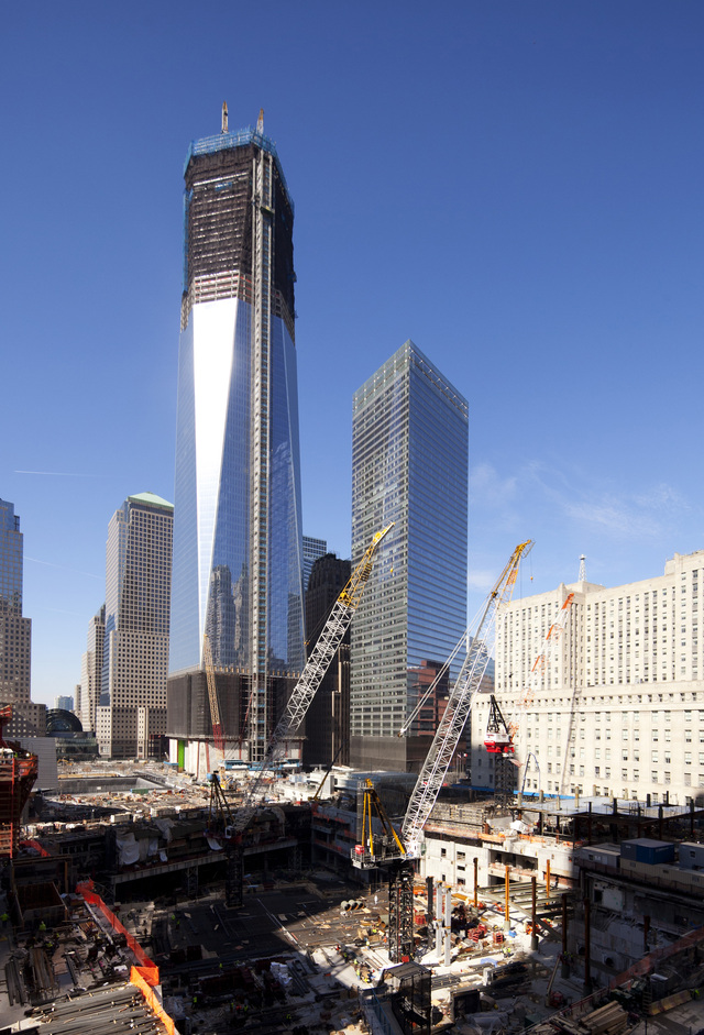 Torre en construcción del nuevo World Trade Center de NY.