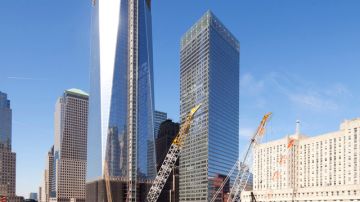 Torre en construcción del nuevo World Trade Center de NY.
