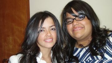La estudiante colombiana Daniela Peláez (dcha.) y su hermana Dayana (izq.).