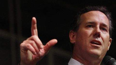 El candidato republicano presidencial Rick Santorum.