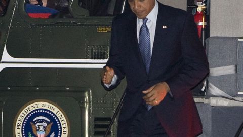 El presidente de Estados Unidos Barack Obama baja de su helicóptero a su llegada a la Casa Blanca el pasado 10 de marzo.